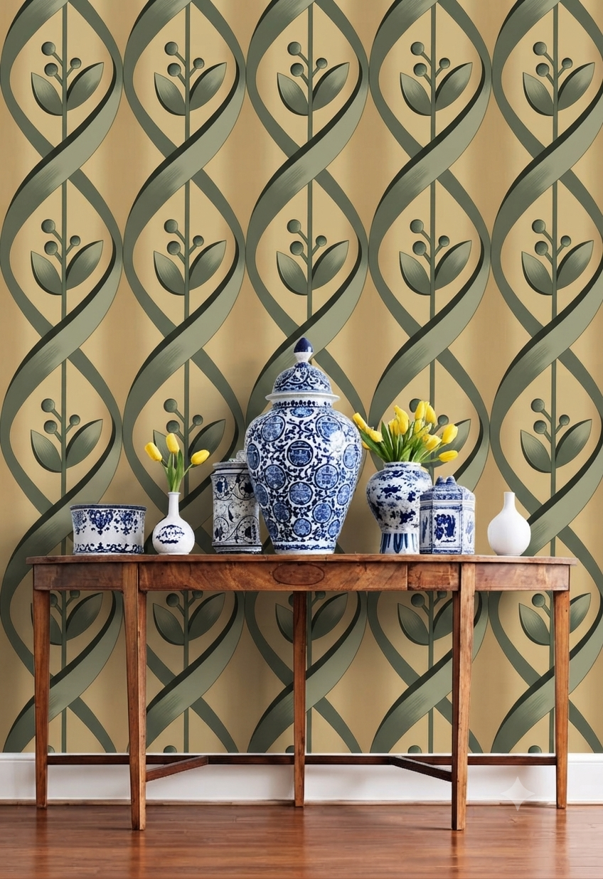 Classic Decorative Pattern Premium Wall Wallpaper.