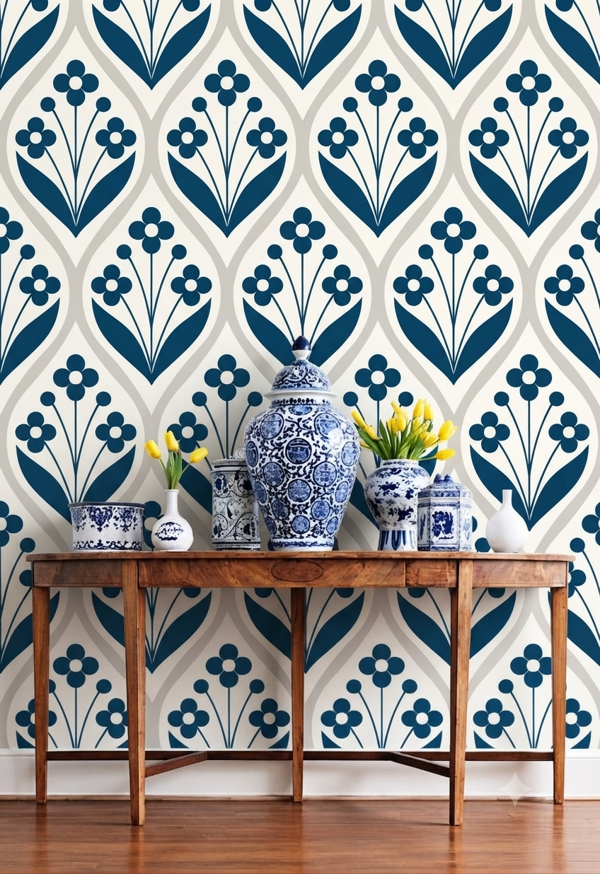 Classic Decorative Pattern Premium Wall Wallpaper.