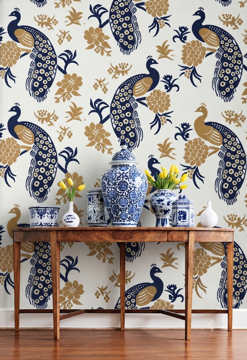 Classic Decorative Pattern Premium Wall Wallpaper.