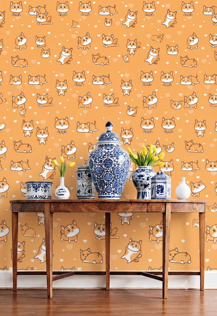 Classic Decorative Pattern Premium Wall Wallpaper.