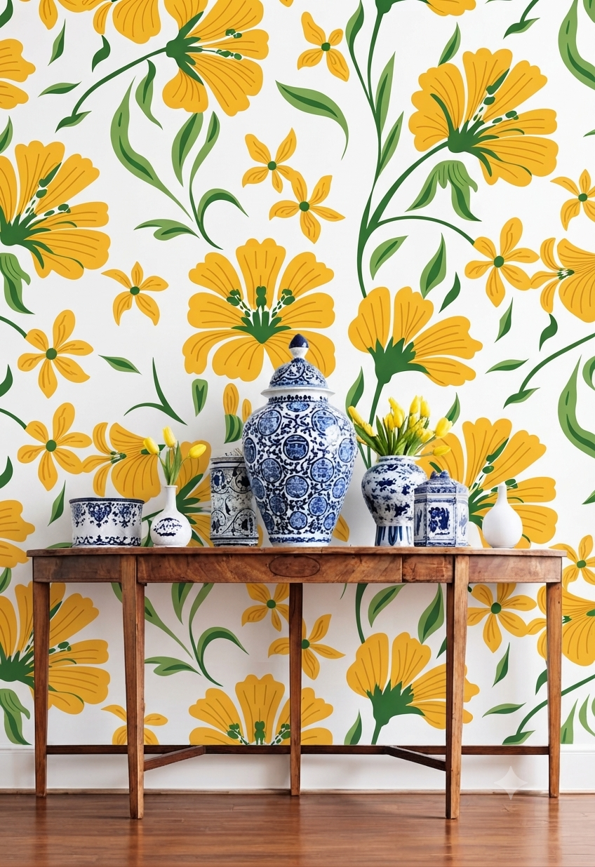 Classic Decorative Pattern Premium Wall Wallpaper
