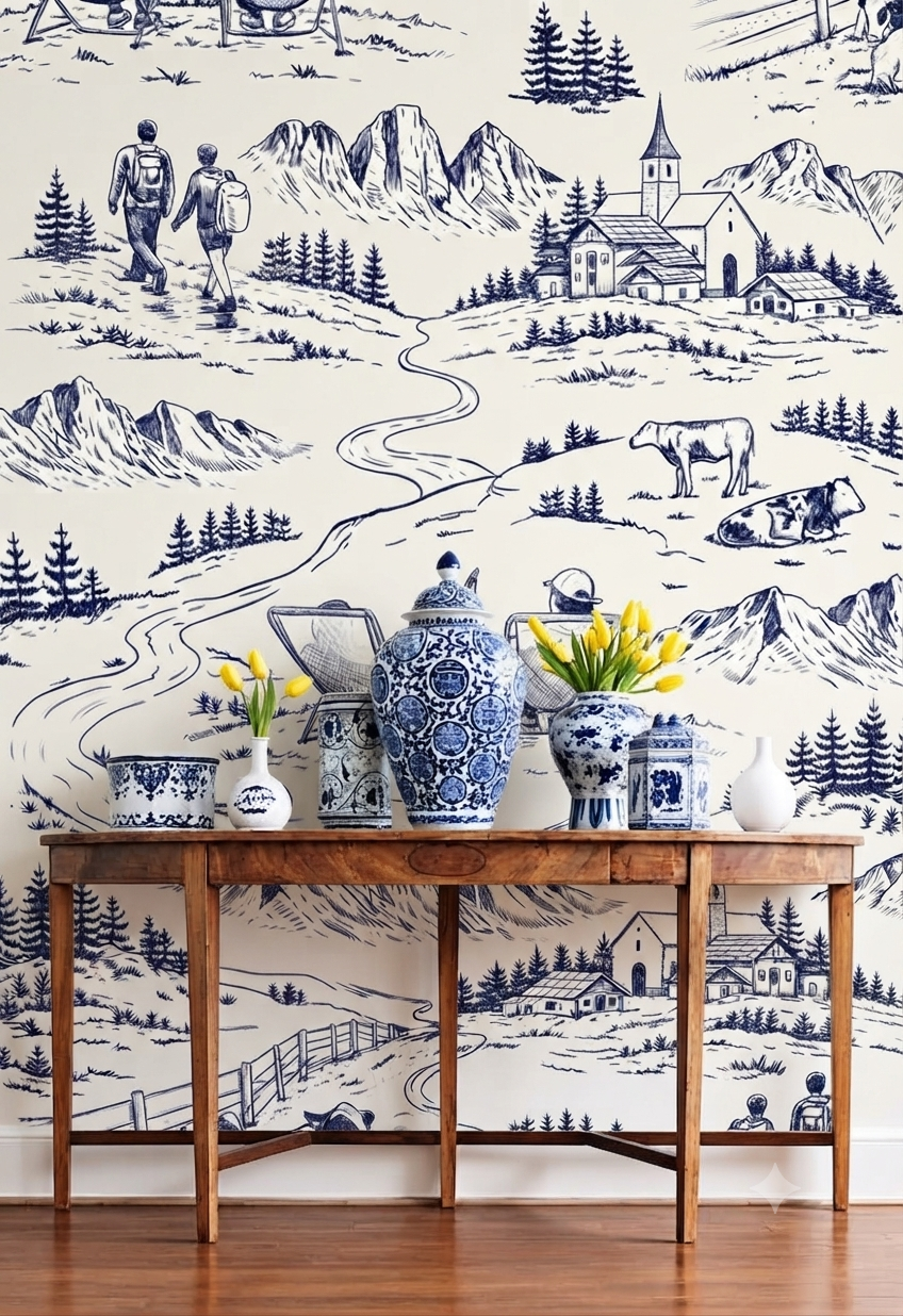 Classic Decorative Pattern Premium Wall Wallpaper