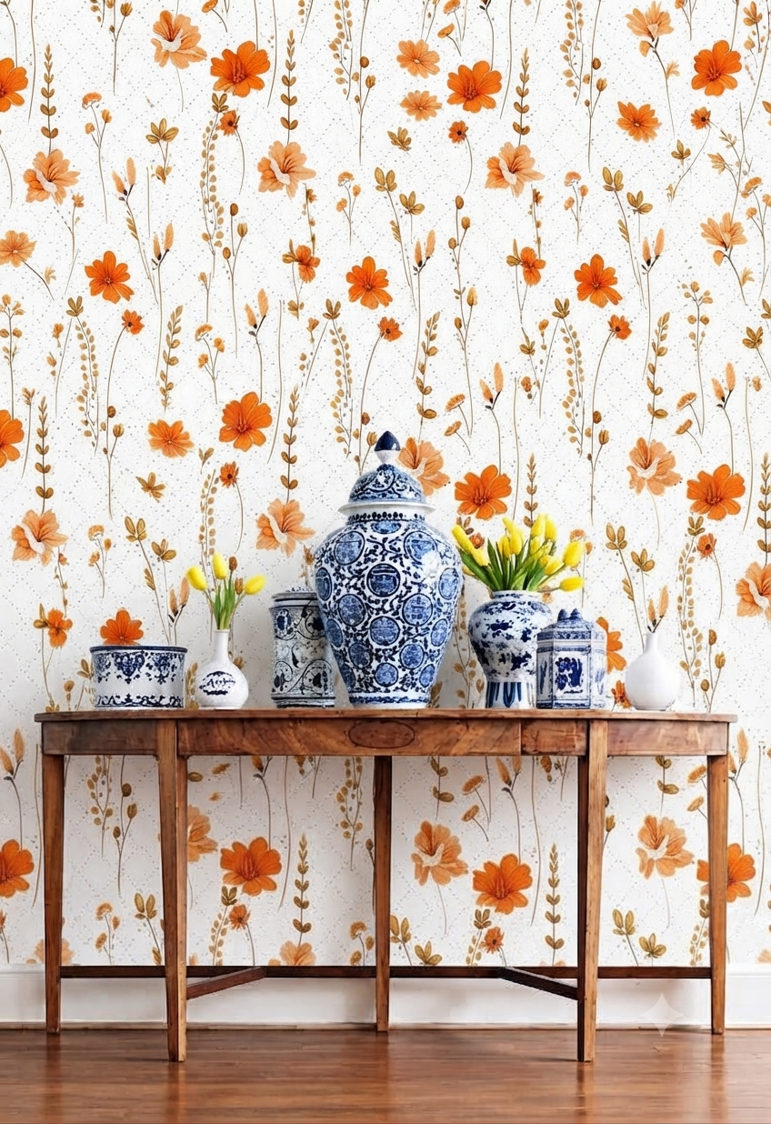 Classic Decorative Pattern Premium Wall Wallpaper.