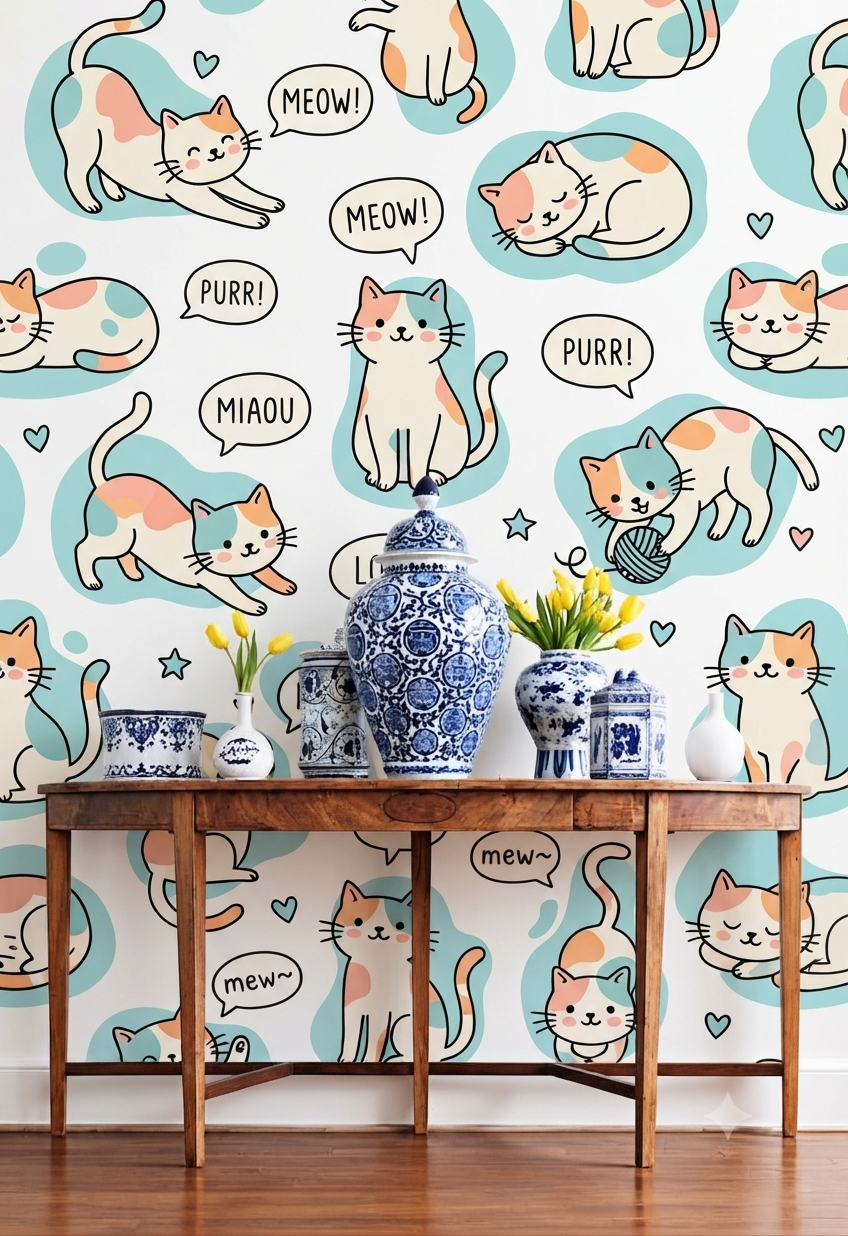 Classic Decorative Pattern Premium Wall Wallpaper.