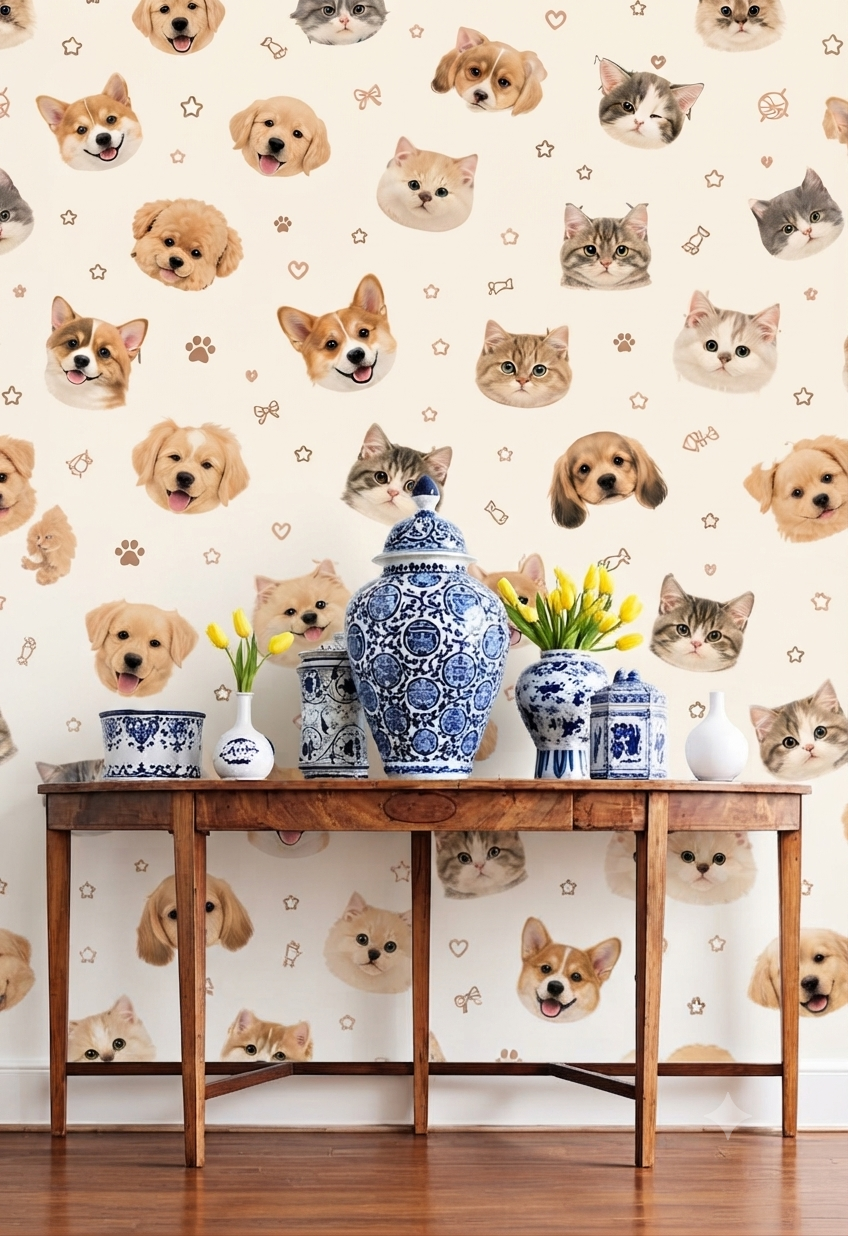 Classic Decorative Pattern Premium Wall Wallpaper.