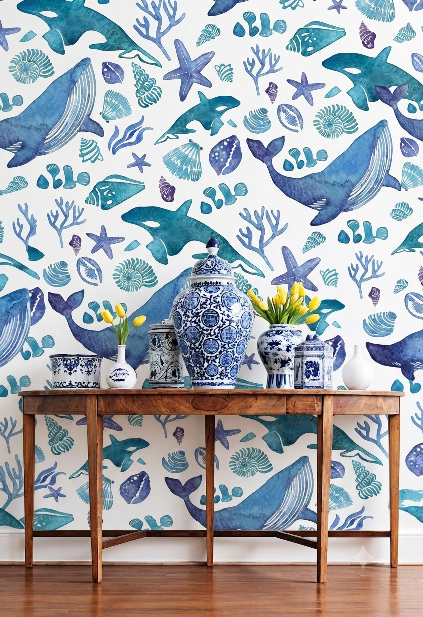 Classic Decorative Pattern Premium Wall Wallpaper.