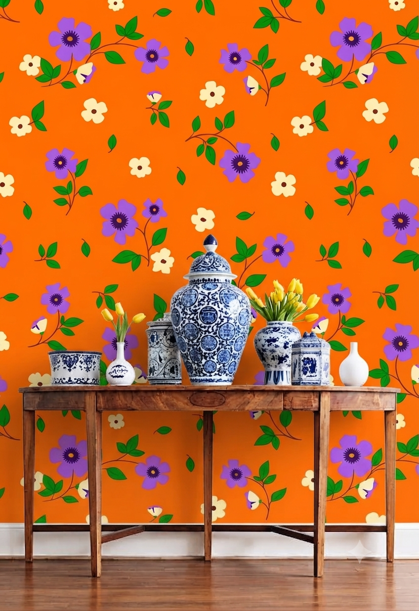 Classic Decorative Pattern Premium Wall Wallpaper.