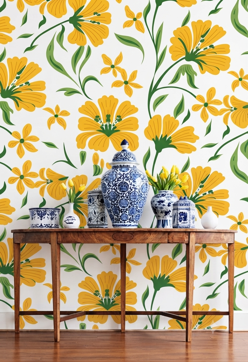 Classic Decorative Pattern Premium Wall Wallpaper.