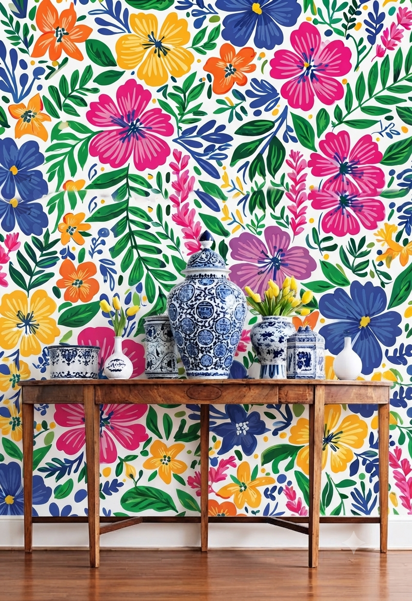 Classic Decorative Pattern Premium Wall Wallpaper.