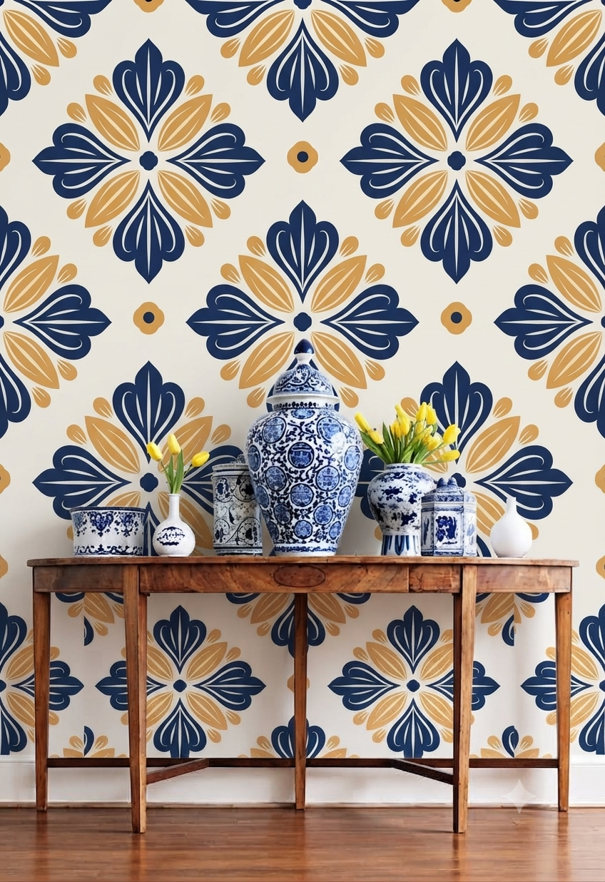 Classic Decorative Pattern Premium Wall Wallpaper.