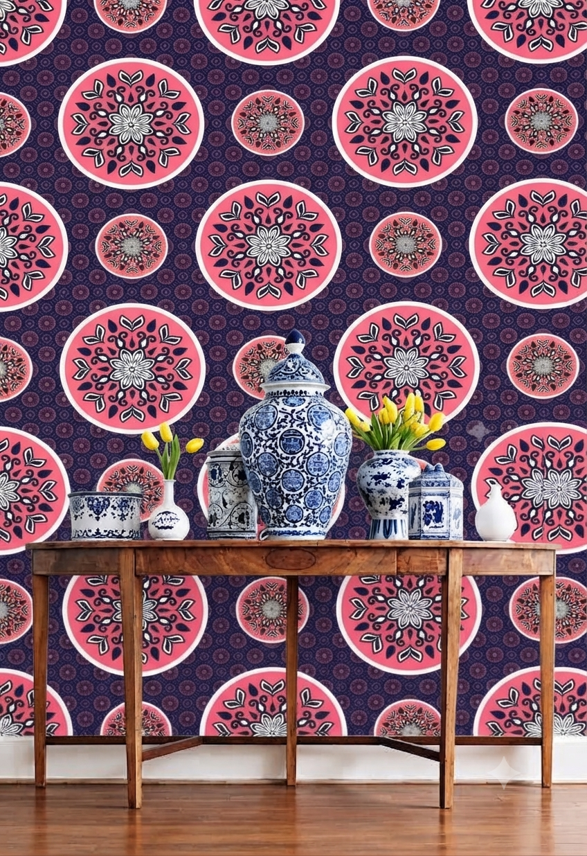 Classic Decorative Pattern Premium Wall Wallpaper.