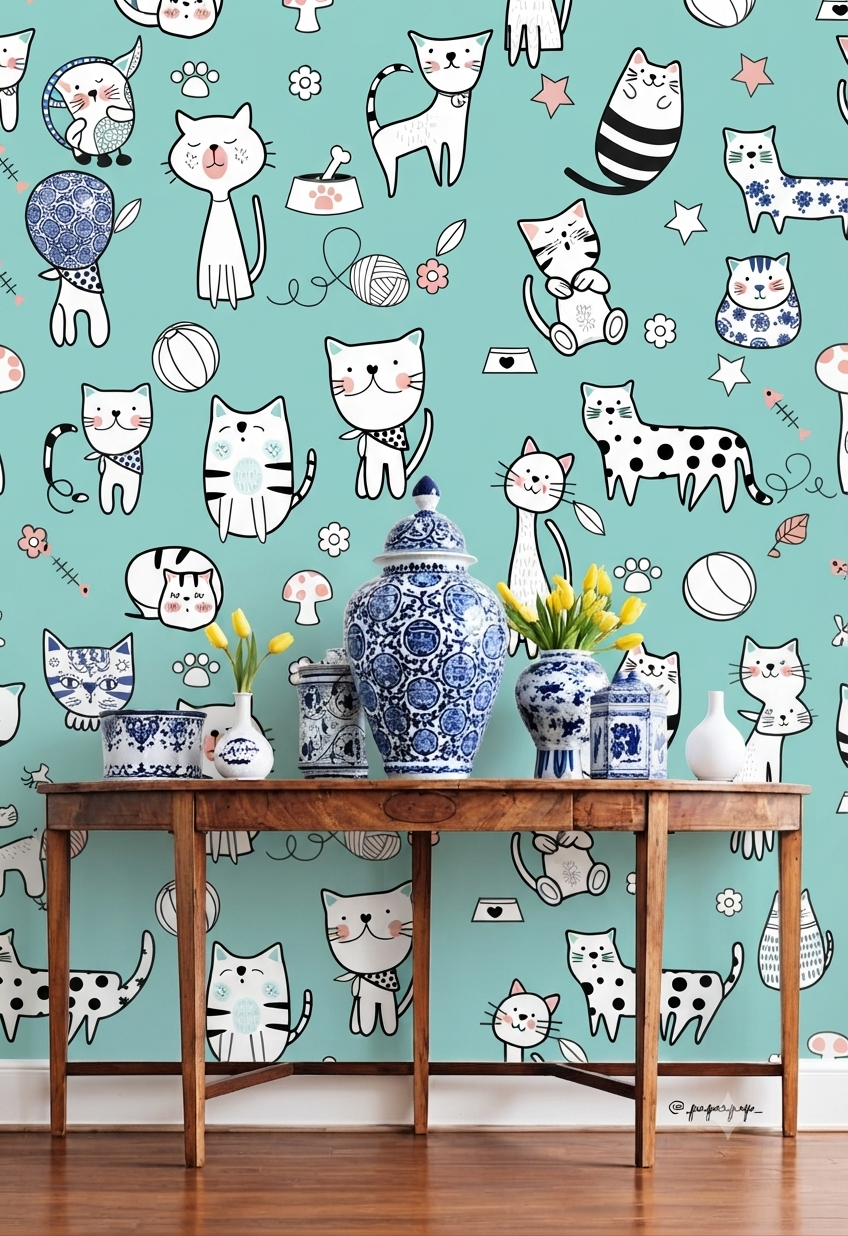 Classic Decorative Pattern Premium Wall Wallpaper.