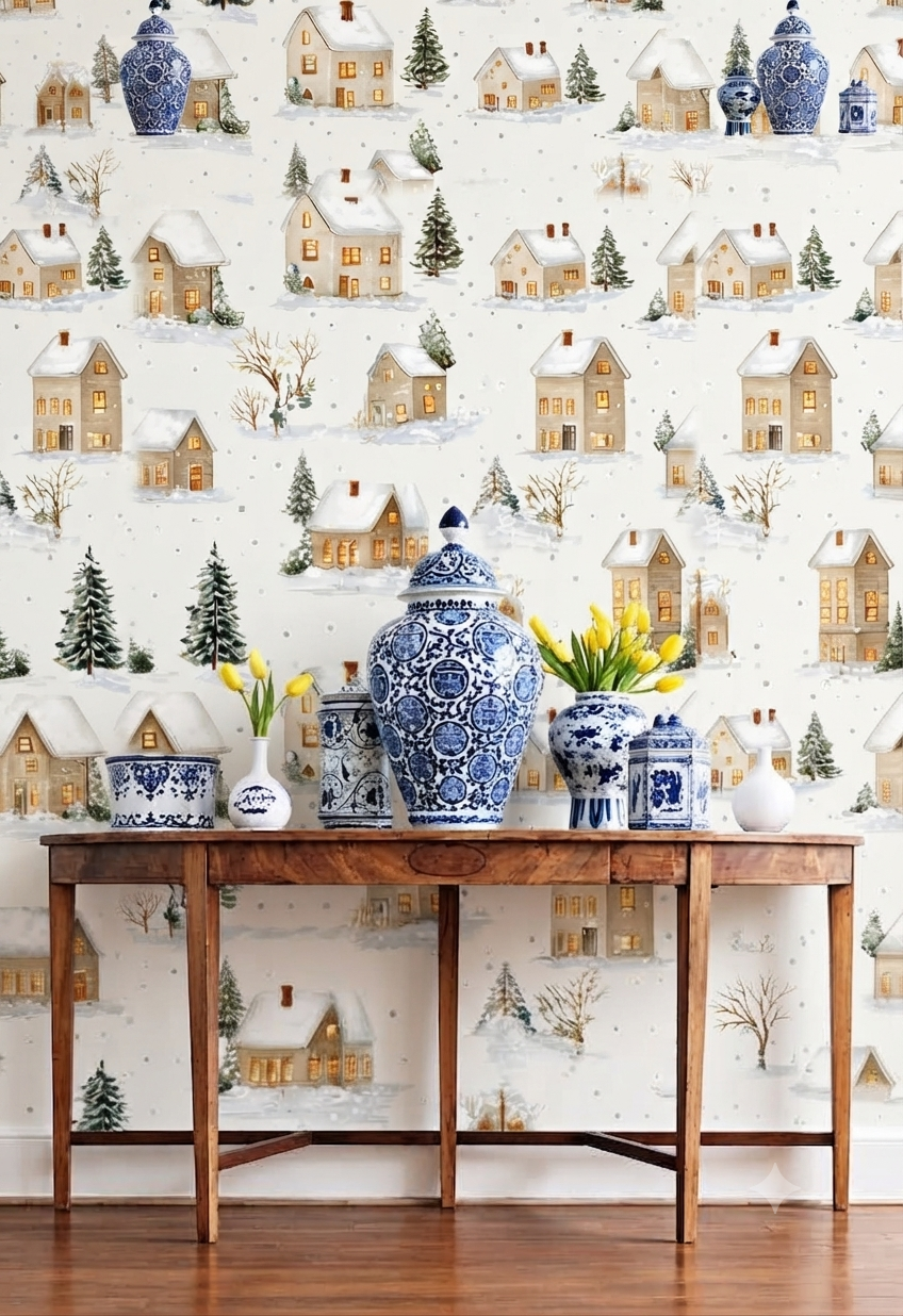 Classic Decorative Pattern Premium Wall Wallpaper.