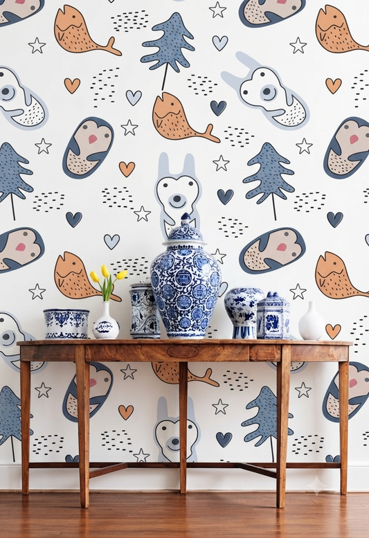 Classic Decorative Pattern Premium Wall Wallpaper.