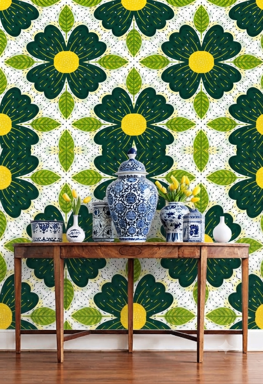 Classic Decorative Pattern Premium Wall Wallpaper.