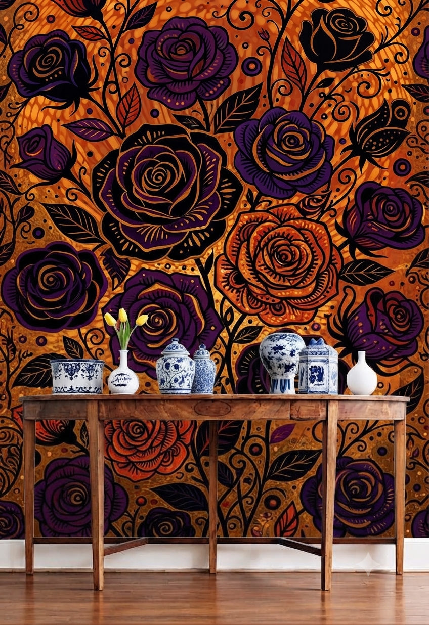 Classic Decorative Pattern Premium Wall Wallpaper.